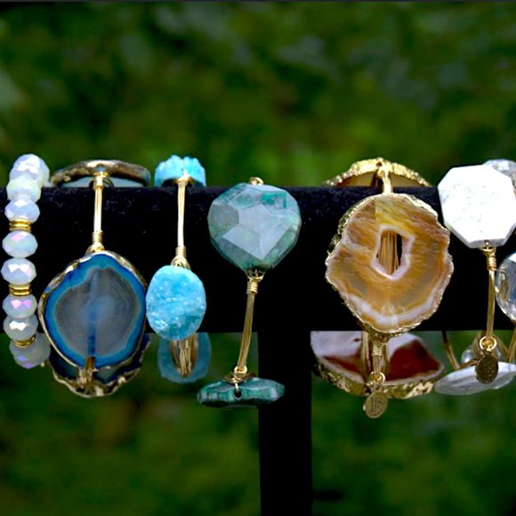 Bourbon & Bowties | Jade Stone Chunky Bangle - Picture 6 of 6